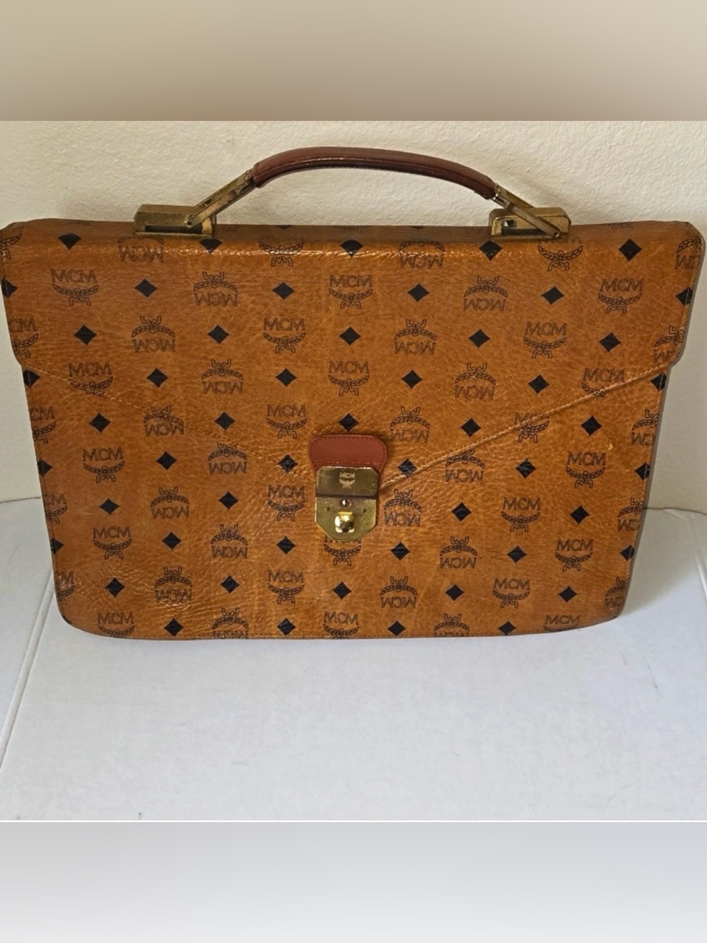 RARE!!!MCM Vintage Visetos Briefcase- Unisex
